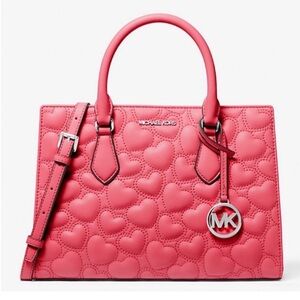 MICHAEL KORS Sheila Medium Heart Embroidered Satchel Crossbody